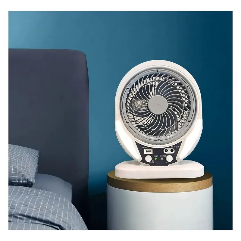 SHOP EHOME BAG - Ventilador Portátil Recargable Panel Solar Incluye Ampolleta Cantidad de aspas 7
