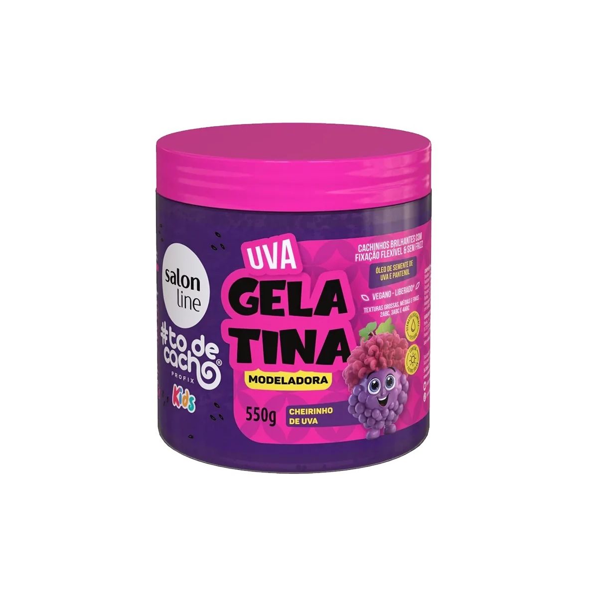 SALON LINE - TODECACHO GELATINA MODELADORA KIDS DE UVA 550GR SALON LINE