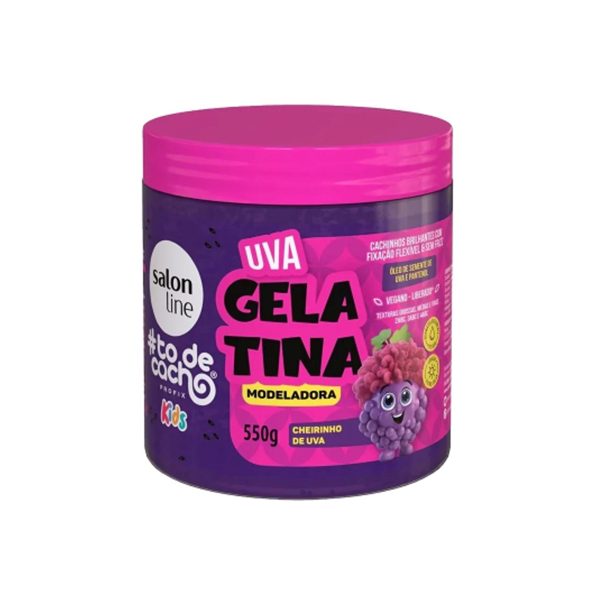 SALON LINE - TODECACHO GELATINA MODELADORA KIDS DE UVA 550GR SALON LINE