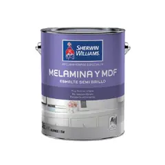 SHERWIN WILLIAMS - Esmalte para melamina y MDF blanco semibrillante 1 gal