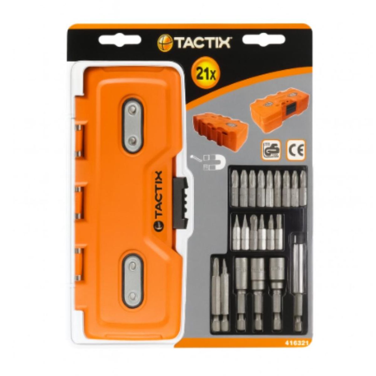 TACTIX - Punta Y Adaptador Tactix Jgo21 Pzas Ccaja Magnetica