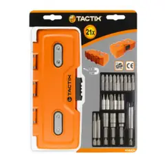 TACTIX - Punta Y Adaptador Jgo21 Pzas Ccaja Magnetica