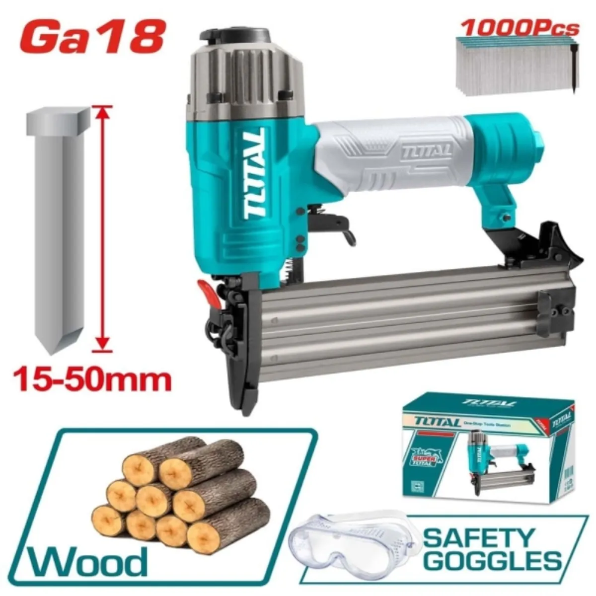 TOTAL - Clavadora neumatica ga18 (uña 15-50 mm)