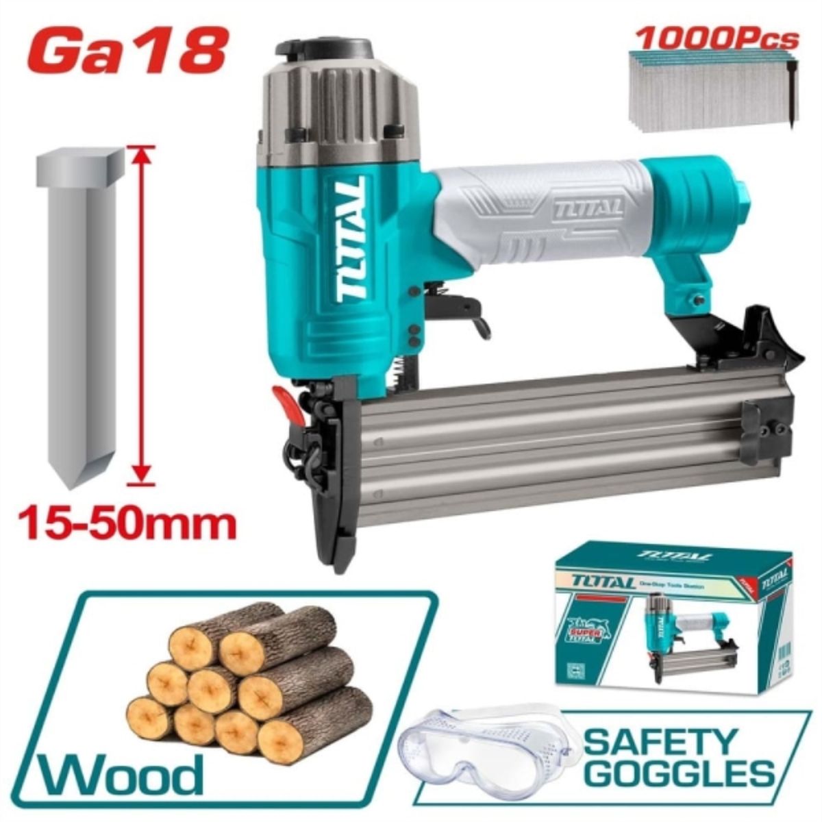 TOTAL - Clavadora neumatica ga18 (uña 15-50 mm)
