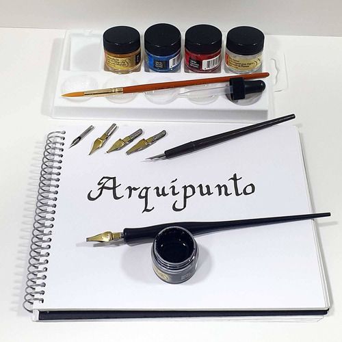 Kit Deluxe De Plumillas Y Tintas