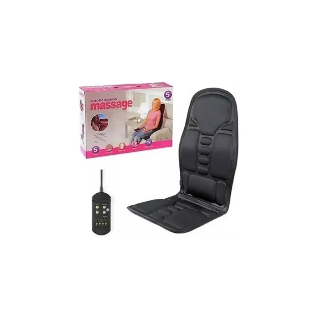 GENERICO - Asiento Masajeador Cojin Masaje Espalda Auto Casa U Oficina