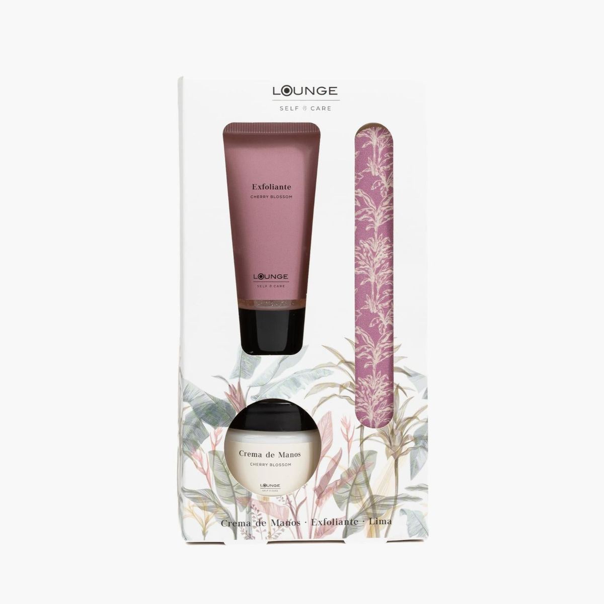 LOUNGE - Set Manicure Mujer Floral Rosado