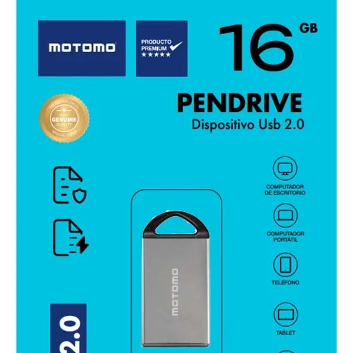 GENERICO - Pendrive16 GB MOTOMO  USB 2.0