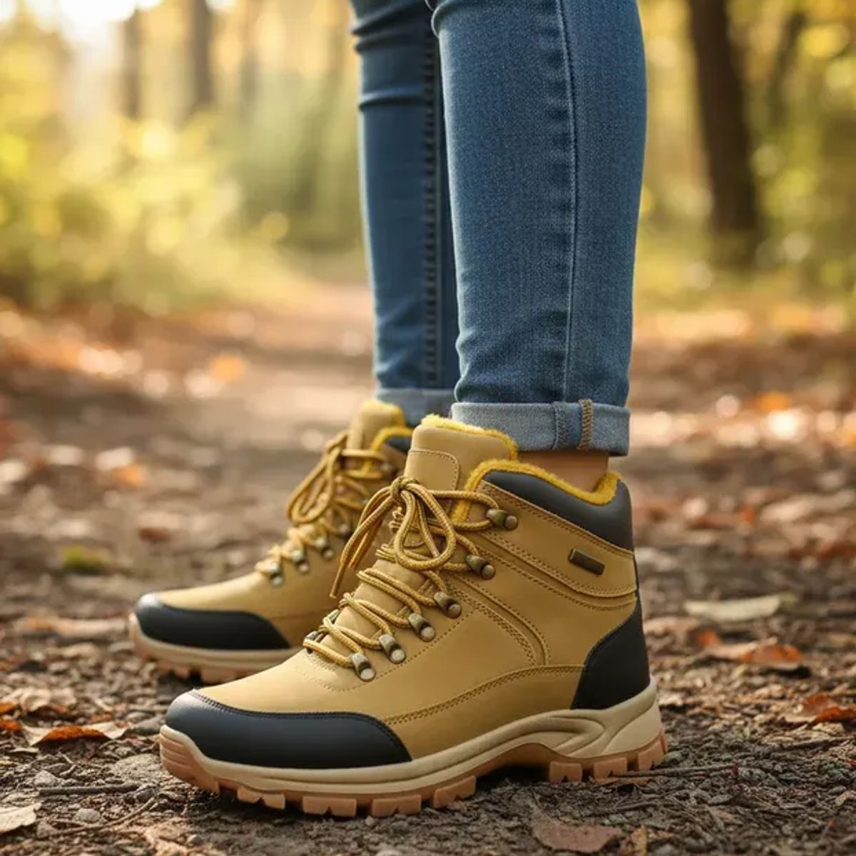 BOVINITA - Botas Hombre Trekking Outdoor Impermeables Caña Media Antideslizantes