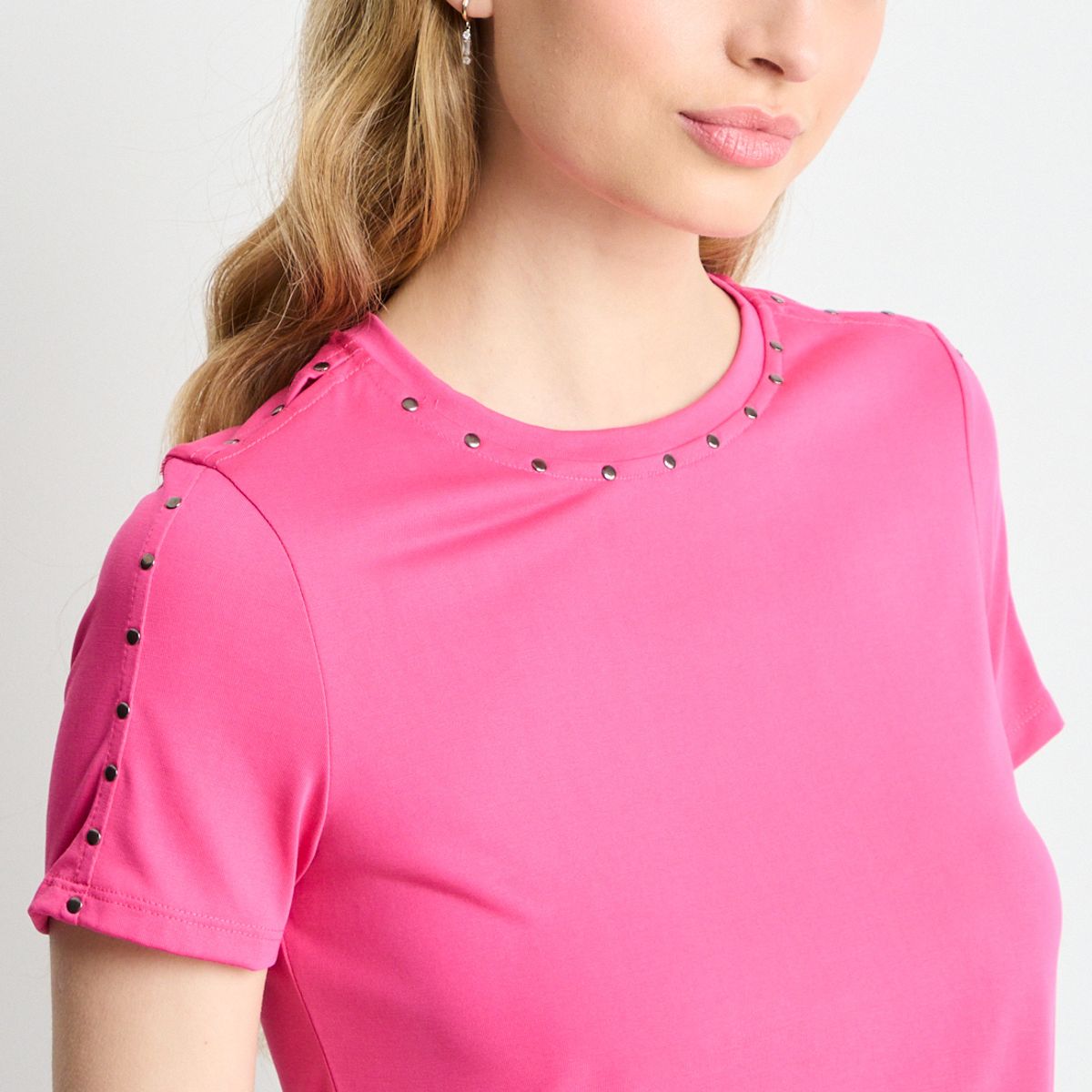 IO - Polera Manga Corta Mujer Fucsia Io