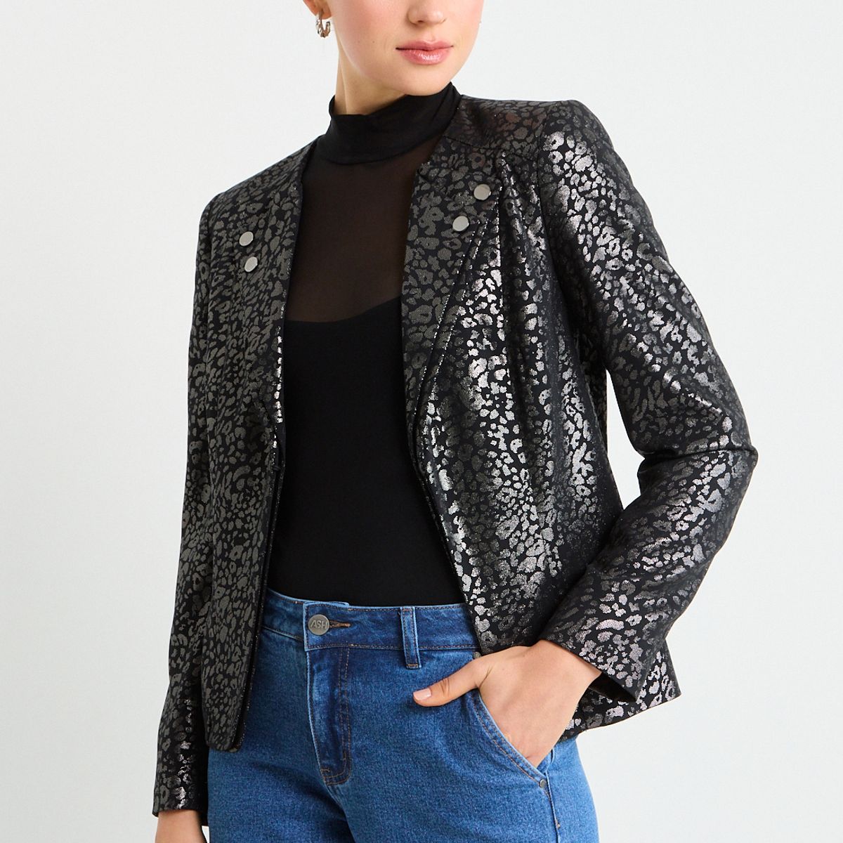 ASH - Tapado Abierto Mujer Negro Ash