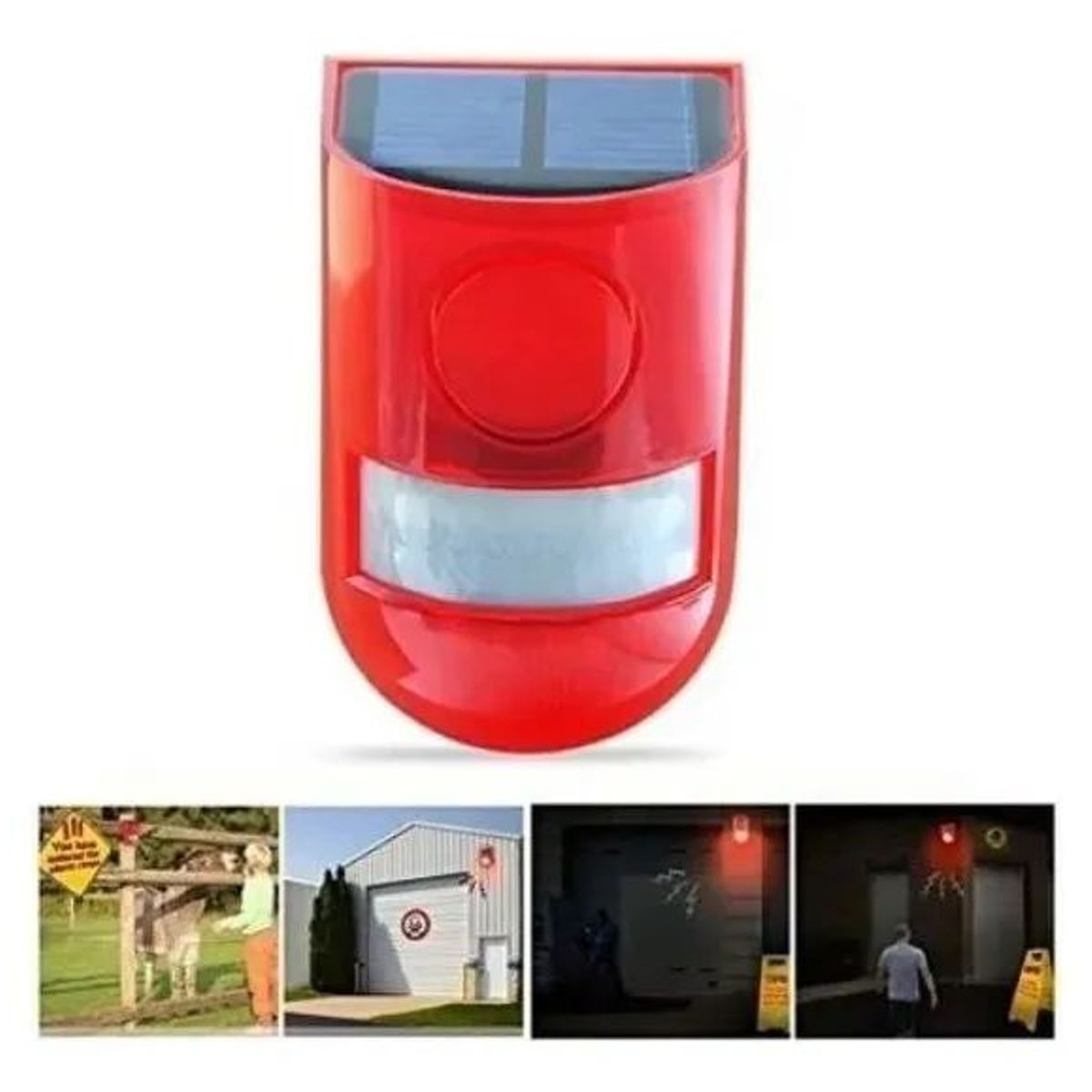 Sirena Alarma Con Sensor De Movimiento Y Luz Solar, marca SHOP EHOME BAG - Foto 2