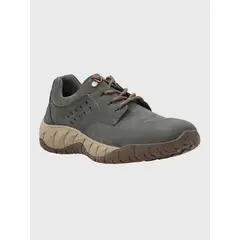 HUSH PUPPIES - Zapatilla Cuero Hombre Kurth Gris