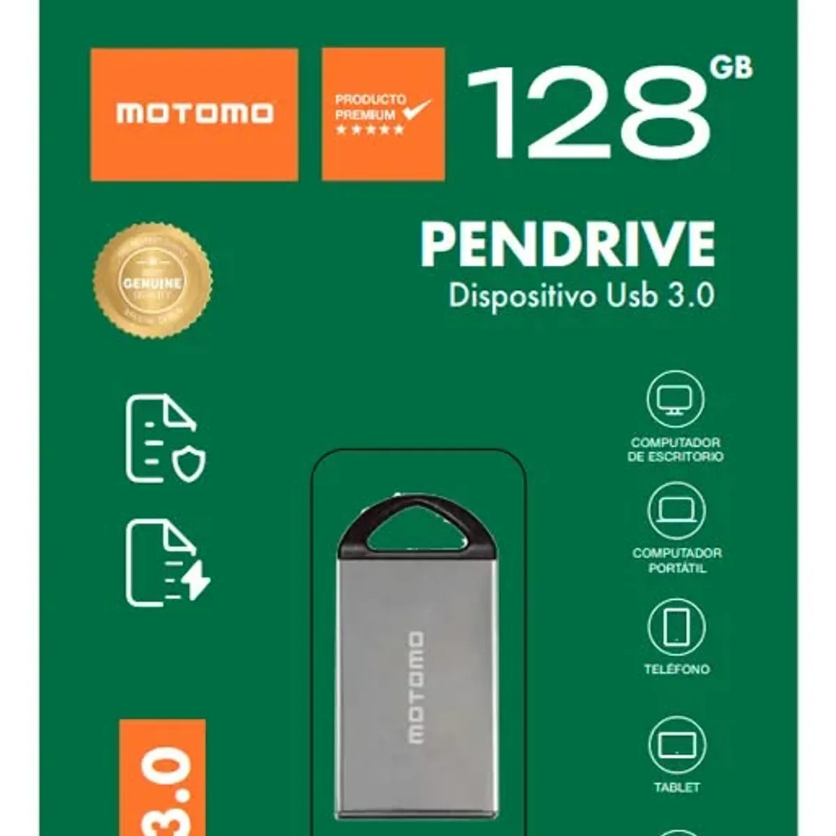GENERICO - Pendrive 128 GB MOTOMO USB 3.0