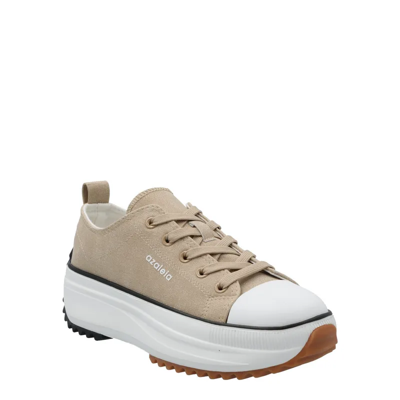 AZALEIA - Zapatilla Mujer Faria Beige AZALEIA
