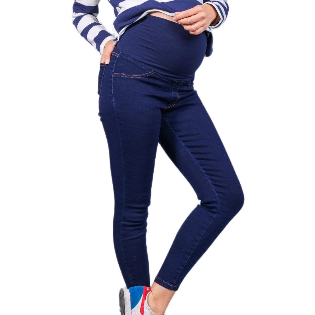 MADREMIA - Jeans Maternal Pitillo Raw