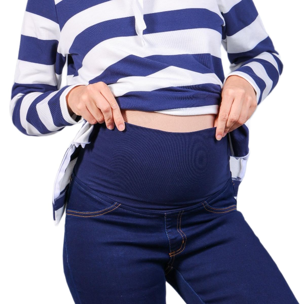 MADREMIA - Jeans Maternal Pitillo Raw