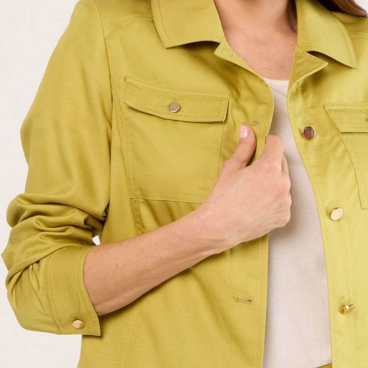 MA GRIFFE - Chaqueta Mujer Verde Magriffe