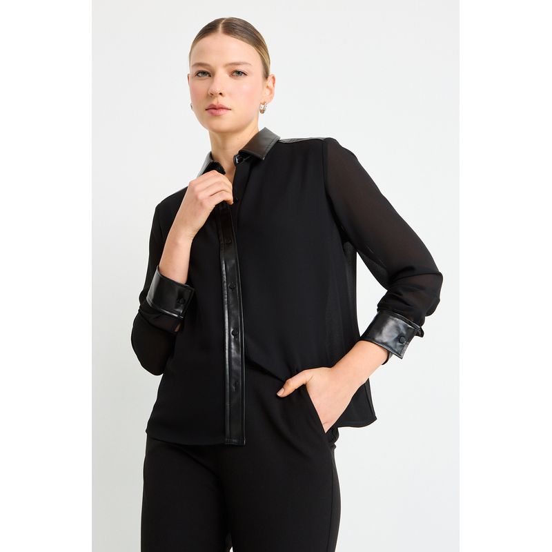 ASH - Blusas Manga Larga Mujer Negro Ash