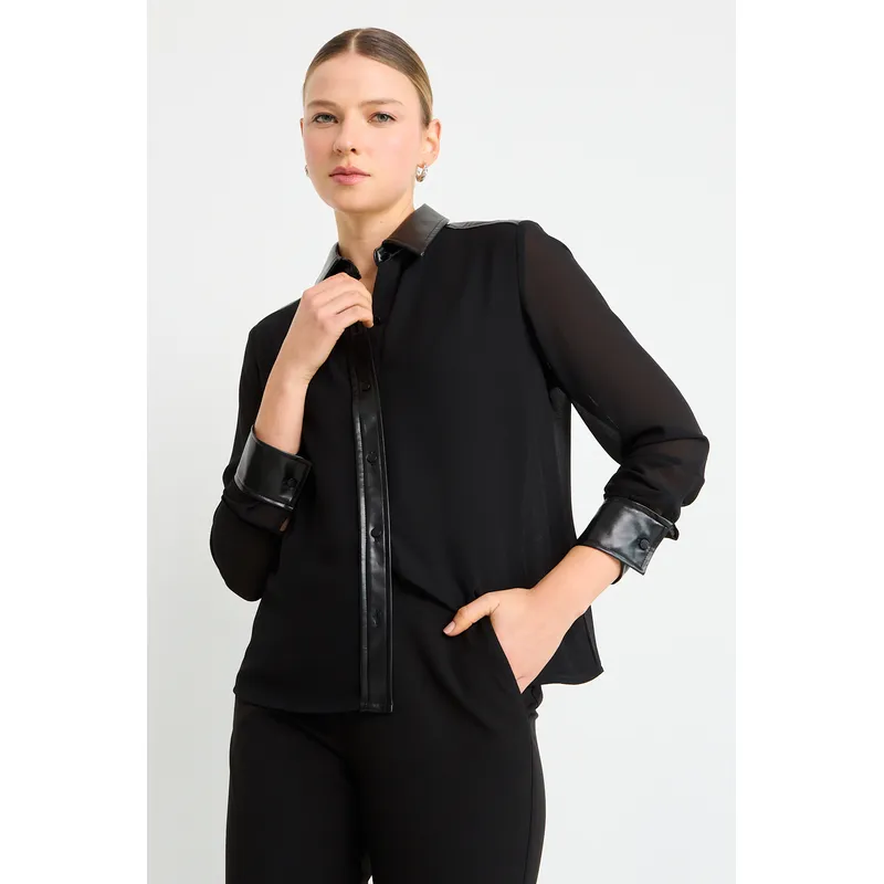 ASH - Blusas Manga Larga Mujer Negro Ash