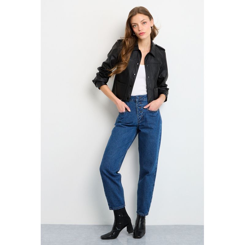 IO - Jeans Mom Mujer Azul Marino IO