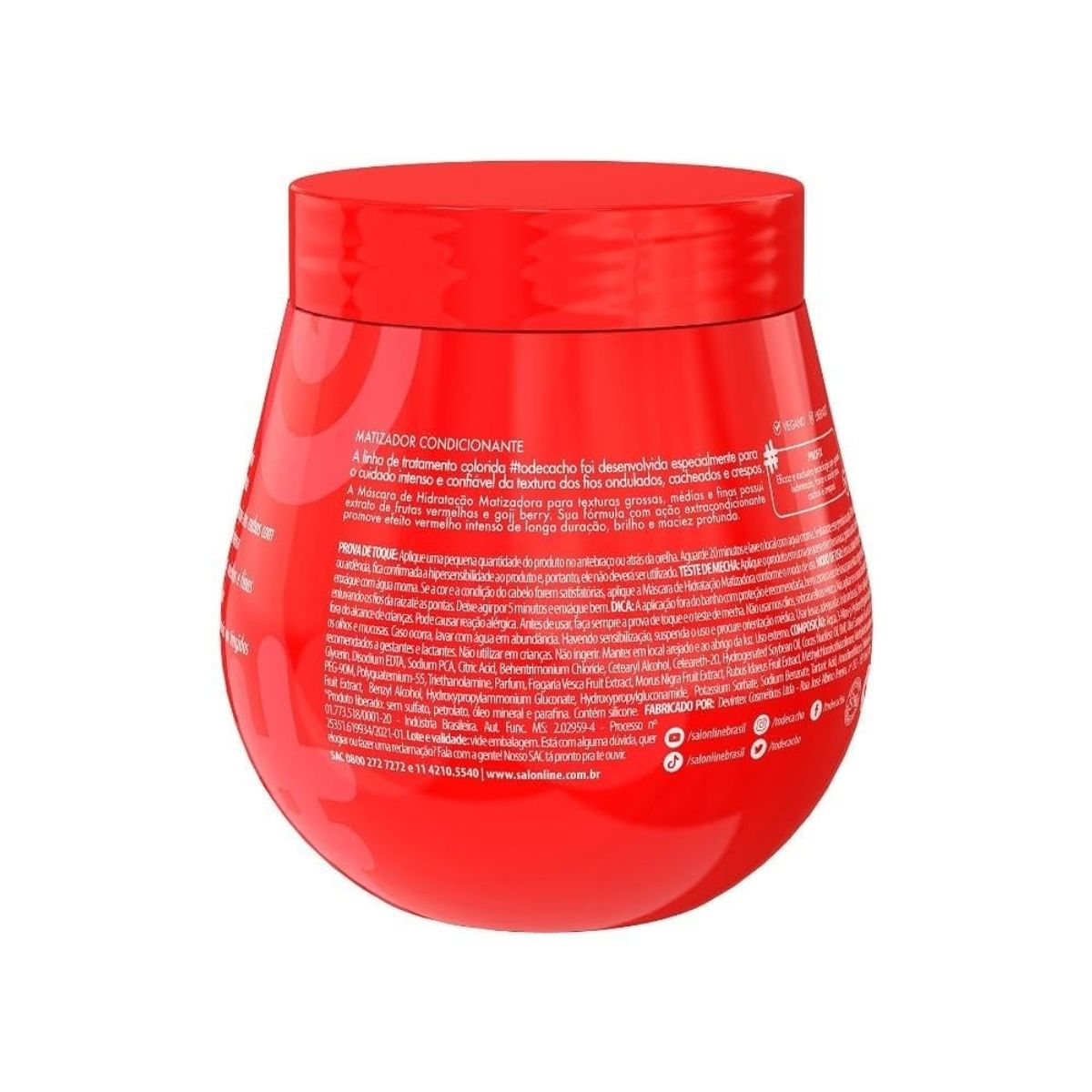SALON LINE - MASCARA MATIZADORA TO DE CACHO ROJO 300GR SALON LINE