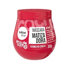 SALON LINE - MASCARA MATIZADORA TO DE CACHO ROJO CEREZA 300GR