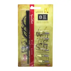 SPEEDBALL - Set de plumilla caligráfica tipo "B" punta circular