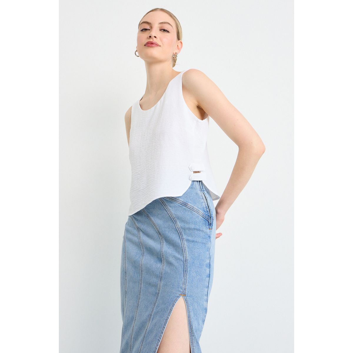 IO - Blusas Sin Manga Mujer Crudo Io