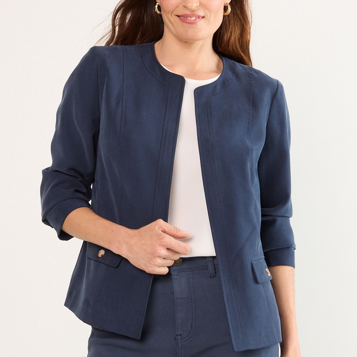 MA GRIFFE - Chaqueta Mujer Azul Magriffe