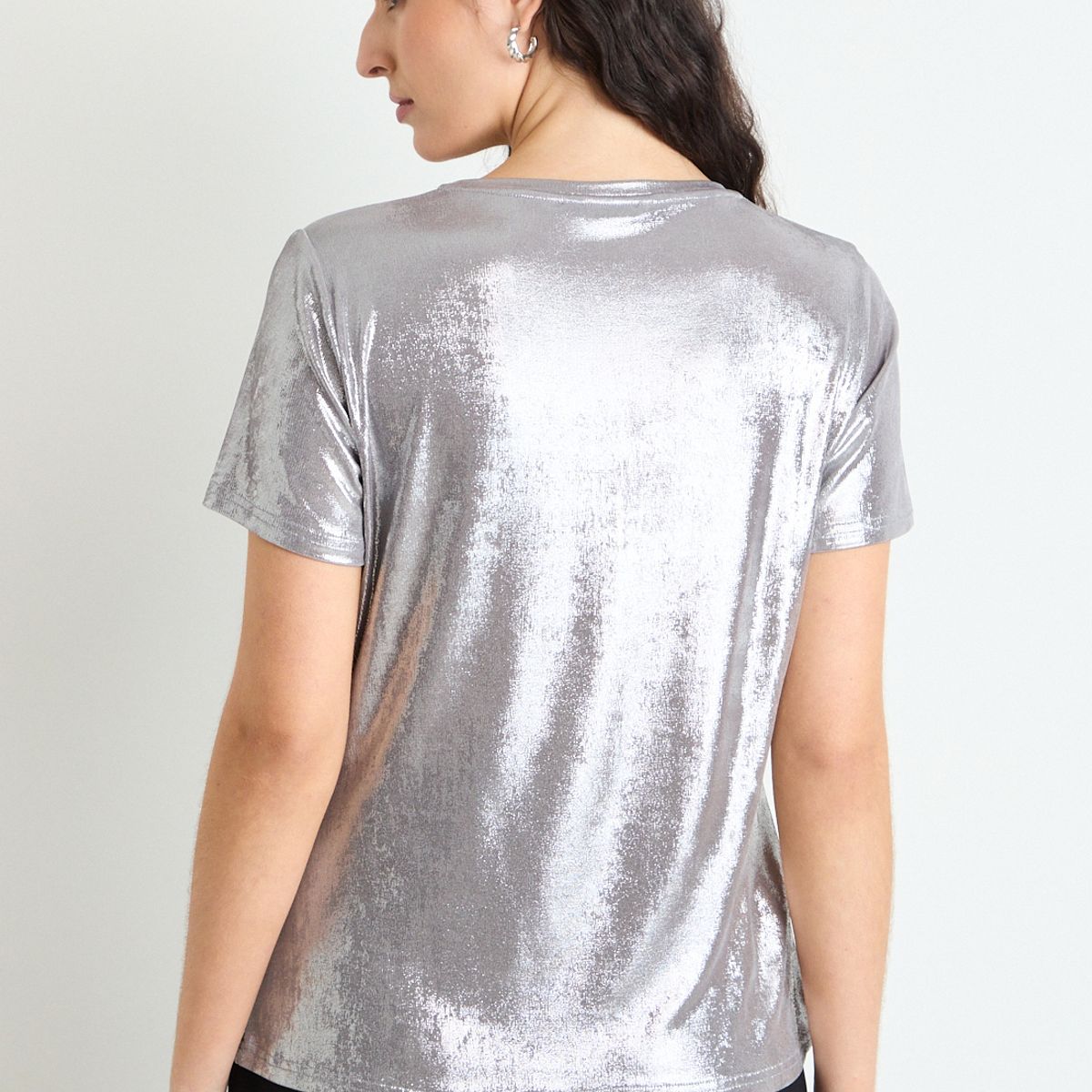 ASH - Polera Manga Corta Mujer Gris Ash