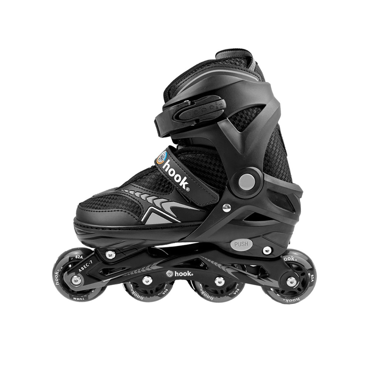 HOOK - Patines en Línea Hook Fitness Black Talla Ajustable 38 - 41