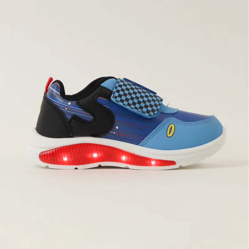 SONIC - Zapatilla Con Luces Niño Cuadrille Azul Sonic