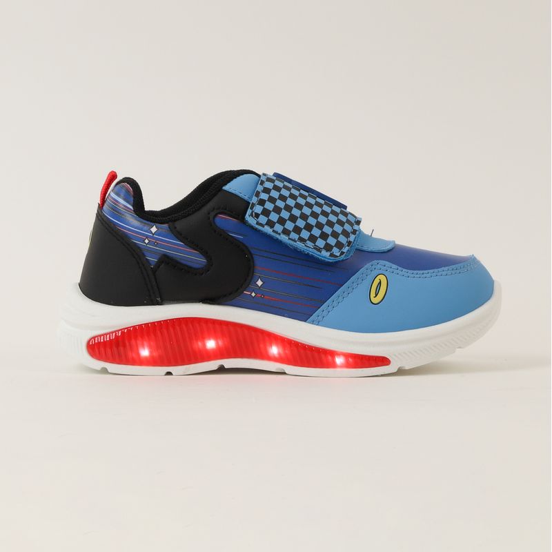 SONIC - Zapatilla Con Luces Niño Cuadrille Azul Sonic