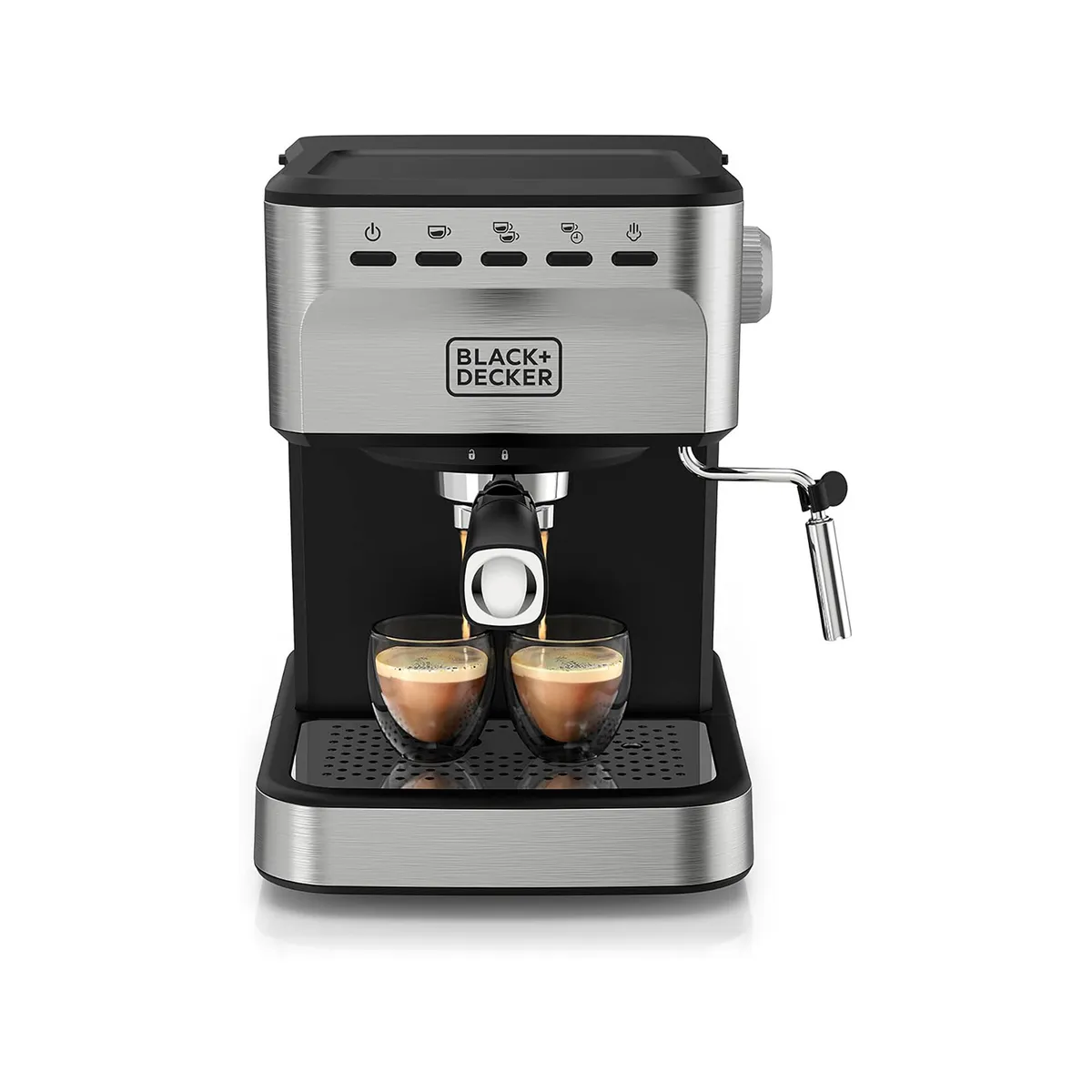 BLACK+DECKER - Cafetera Semi Automatica Espresso Black+Decker