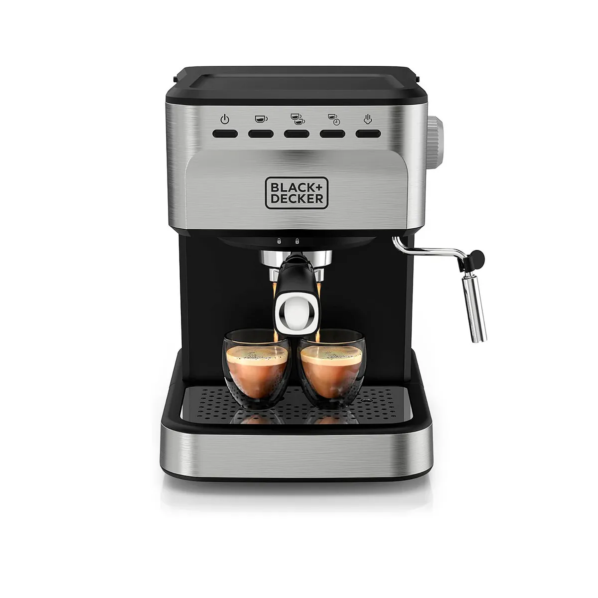 BLACK+DECKER - Cafetera Semi Automatica Espresso Black+Decker