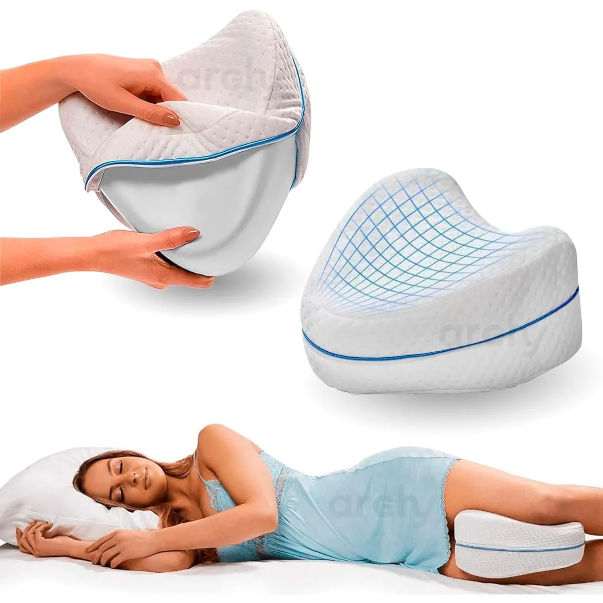 MOVI - ALMOHADA ORTOPEDICA PARA PIERNAS EL DESCANSO PERFECTO
