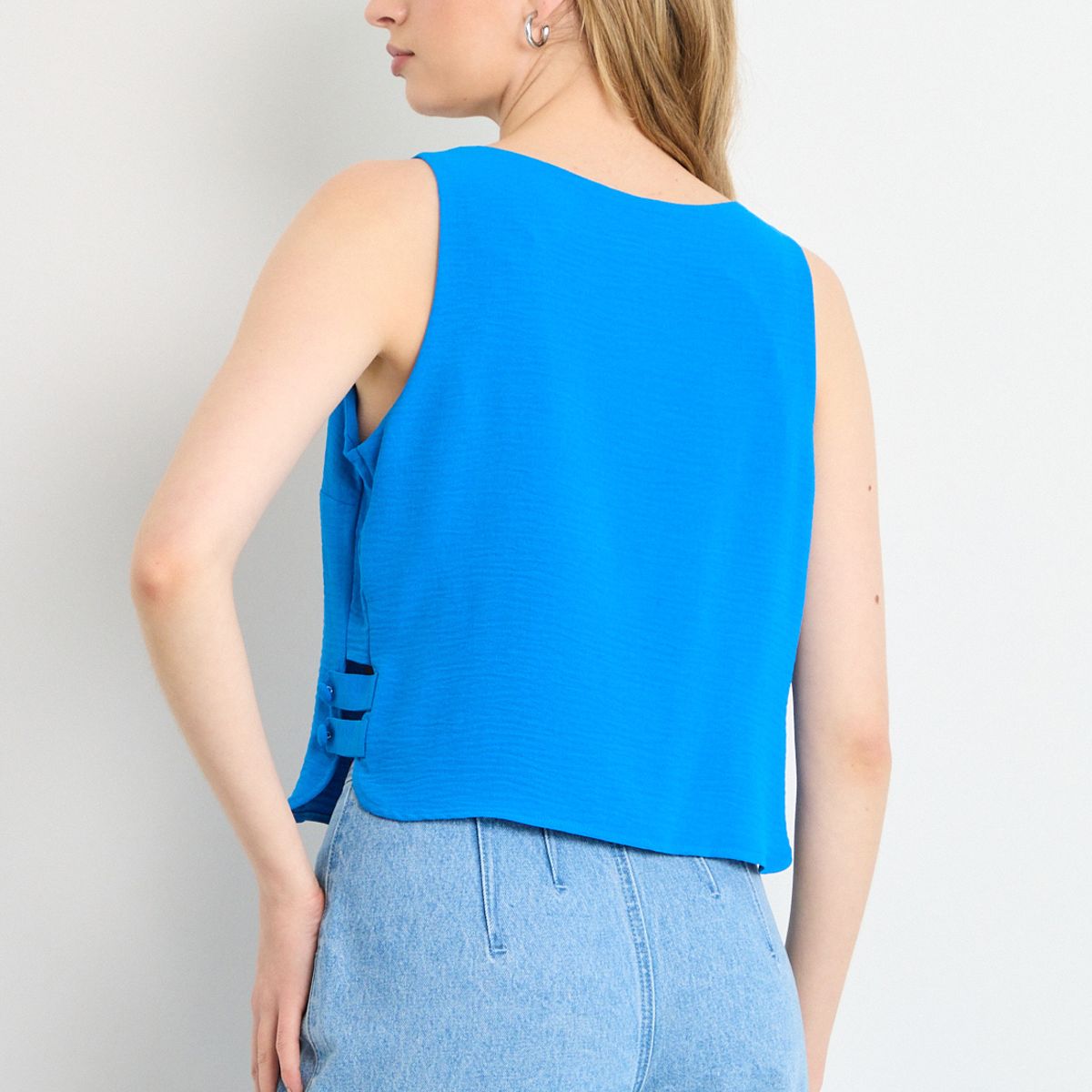 IO - Blusas Sin Manga Mujer Azul Io