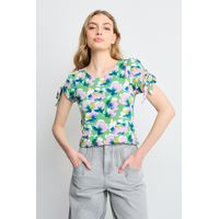 Polera Manga Corta Mujer Celeste