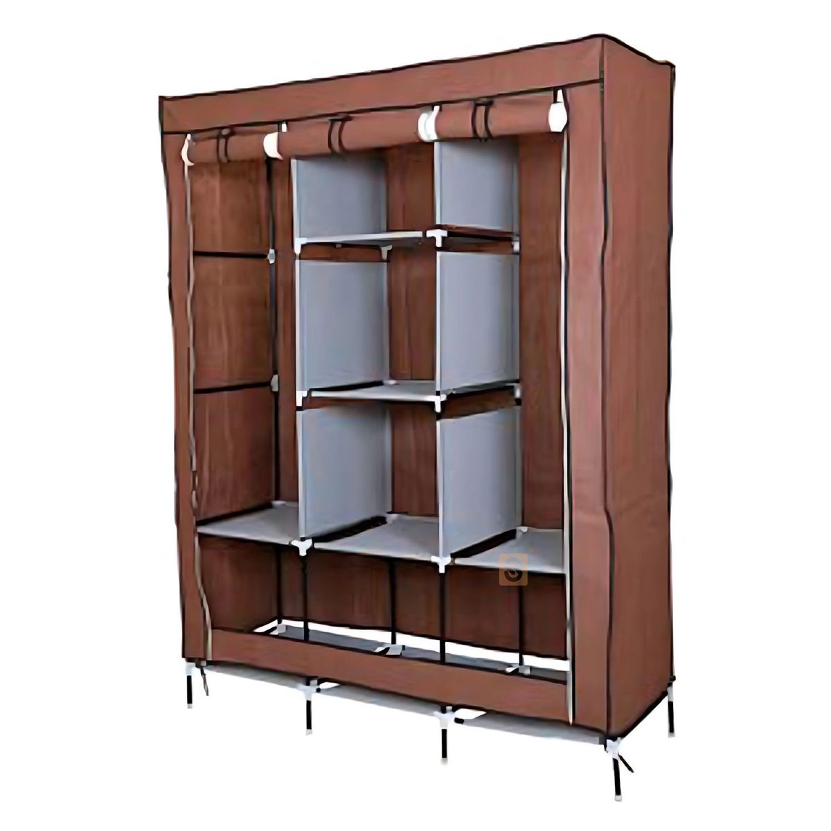 GENERICO - Closet de Tela Plegable Grande Con Cierre Y Estantes - SC