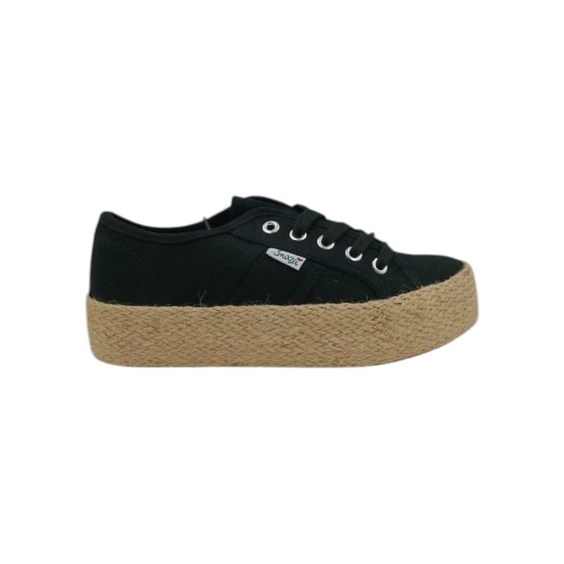 HERIEL - Zapatilla Negra Plataforma Mujer