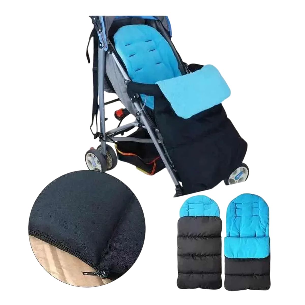 GENERICO - Saco Para Coche Bebé Con Forro Polar Térmico