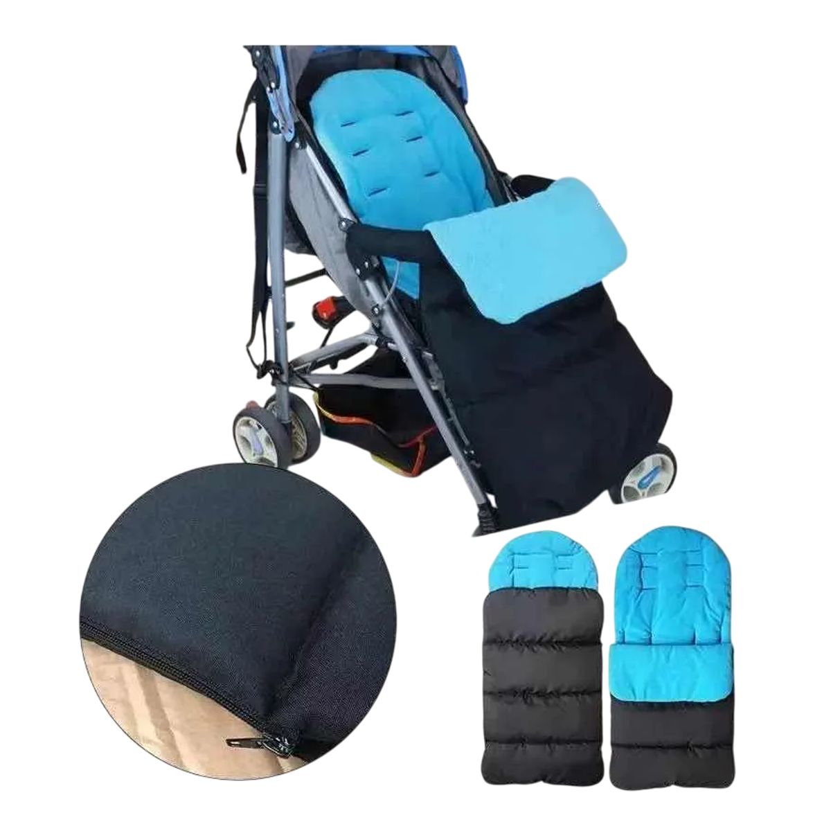 GENERICO - Saco Para Coche Bebé Con Forro Polar Térmico