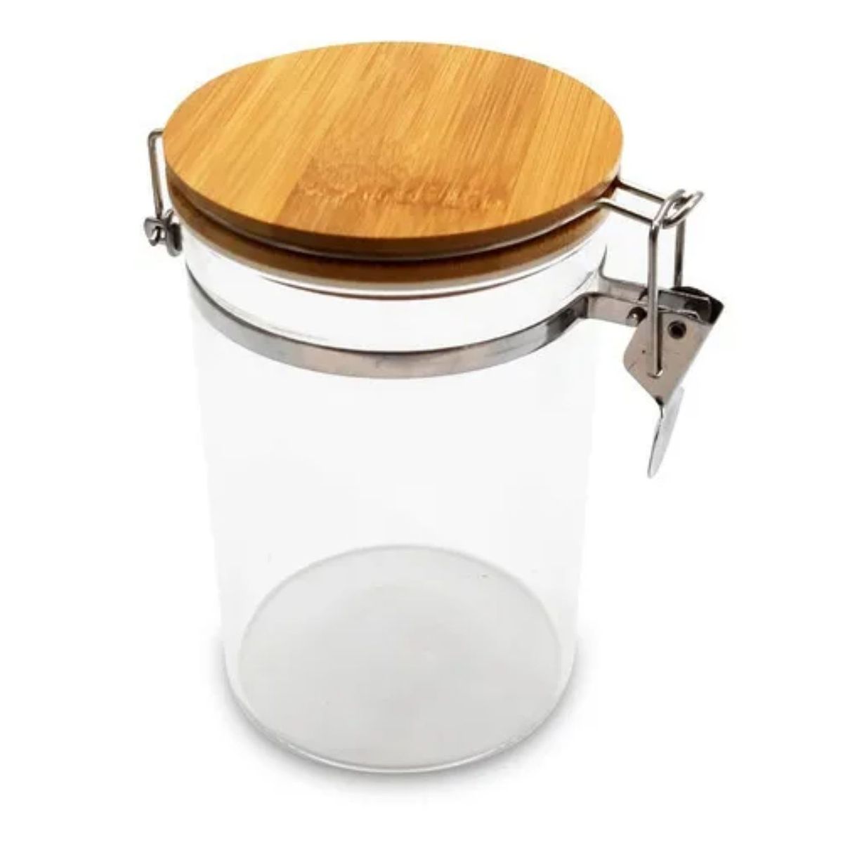 GENERICO - Frasco Tarro Hermetico De Vidrio 350mL Con Tapa De Bambu