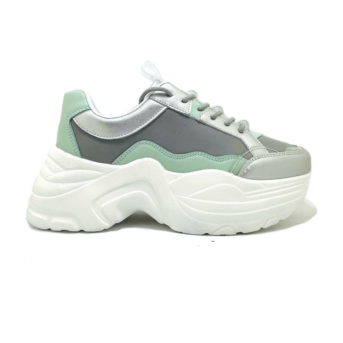 POZATINI - Zapatilla Plata verde Kote