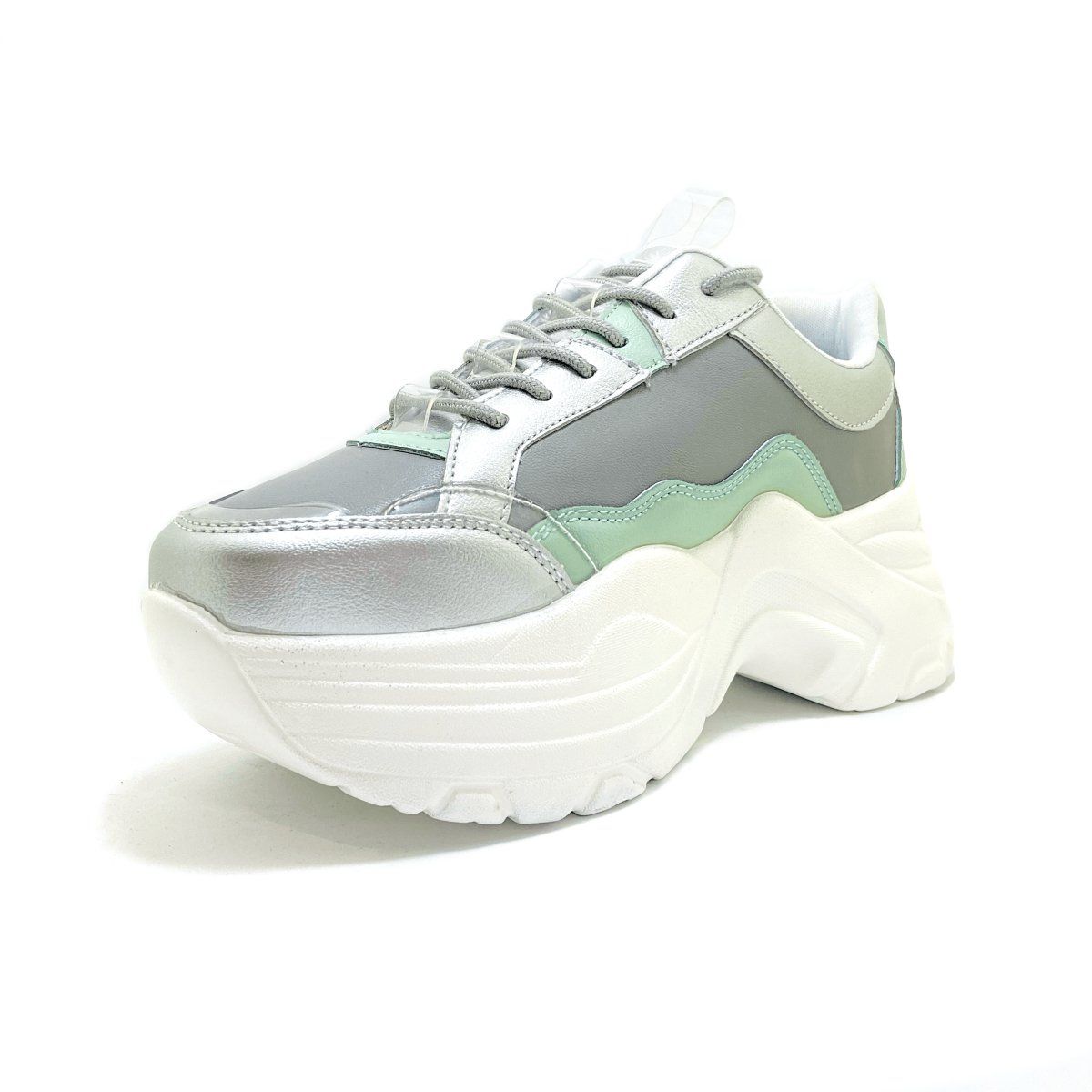 POZATINI - Zapatilla Plata verde Kote