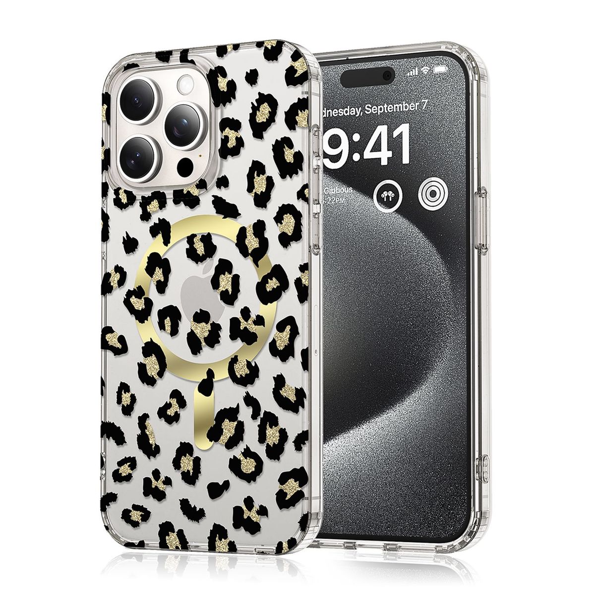 KBOD - Carcasa Print Reforzada Magnetica Kbod Leopard Print Para iPhone 12 y 12 Pro