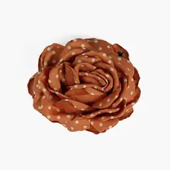 LOUNGE - Pinza Mujer Flor Puntos Terracota