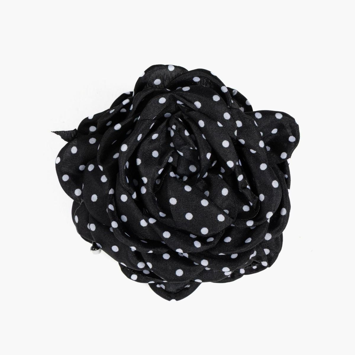 LOUNGE - Pinza Mujer Flor Puntos Negro