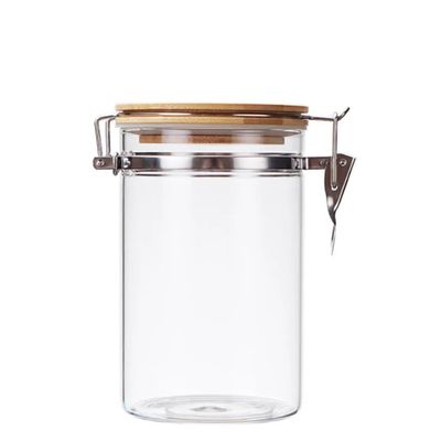 Imagen 2 del producto Set 3 Frascos Tarro Hermetico Vidrio 350mL Con Tapa De Bambu